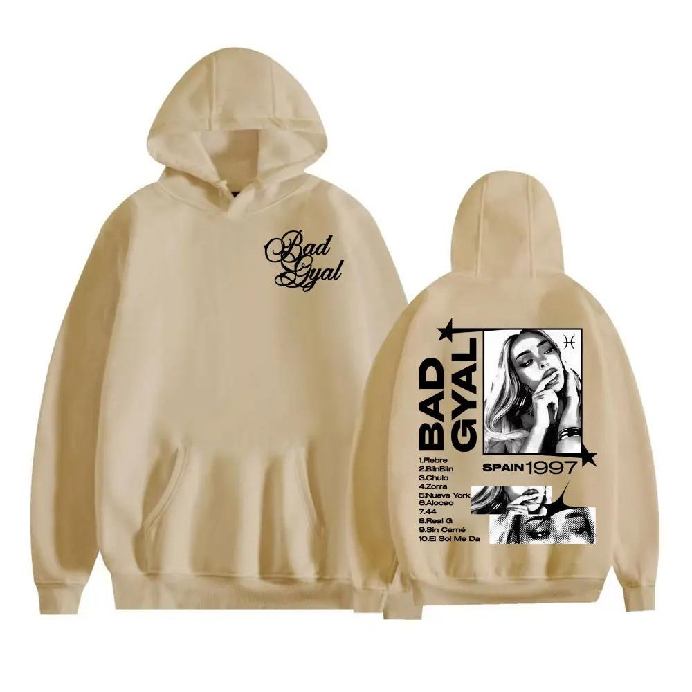 Singer Bad Gyal Album Tour Graphic Hoodie Harajuku Hip Hop Street Sweatshirts Casual Comfort Men Women Oversized Hoodie
