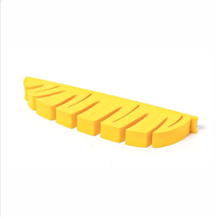 

Нова підставка для сушіння пензлів для макіяжу у формі листя 6 гілок Настінний самоклеючий тримач Стенд Косметичні пензлі EVA Підставка для води жовтий