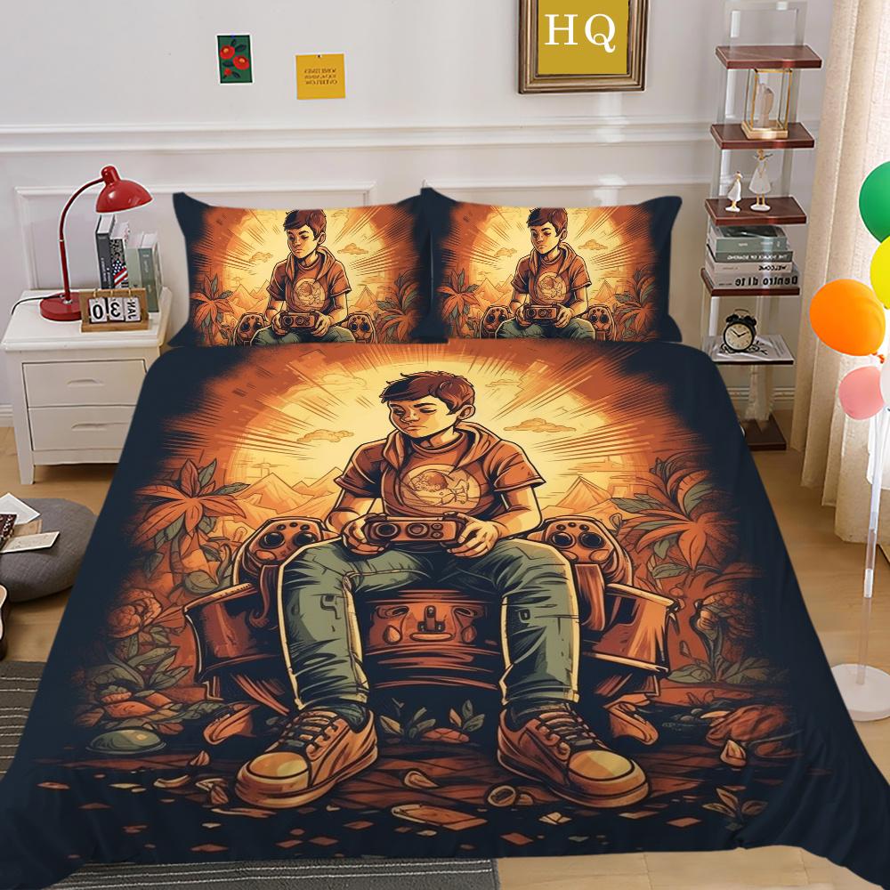 Housse de couette 3D à la mode, couvre-lit de maison, taille Queen, costumes, housse de couette douce, ensembles de literie de luxe