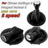 Car Gear Shift Knob with Gaiter Boot Cover For Citroen Berlingo II Peugeot Partner II 2008 2009 2010-2018 Interior Accessories