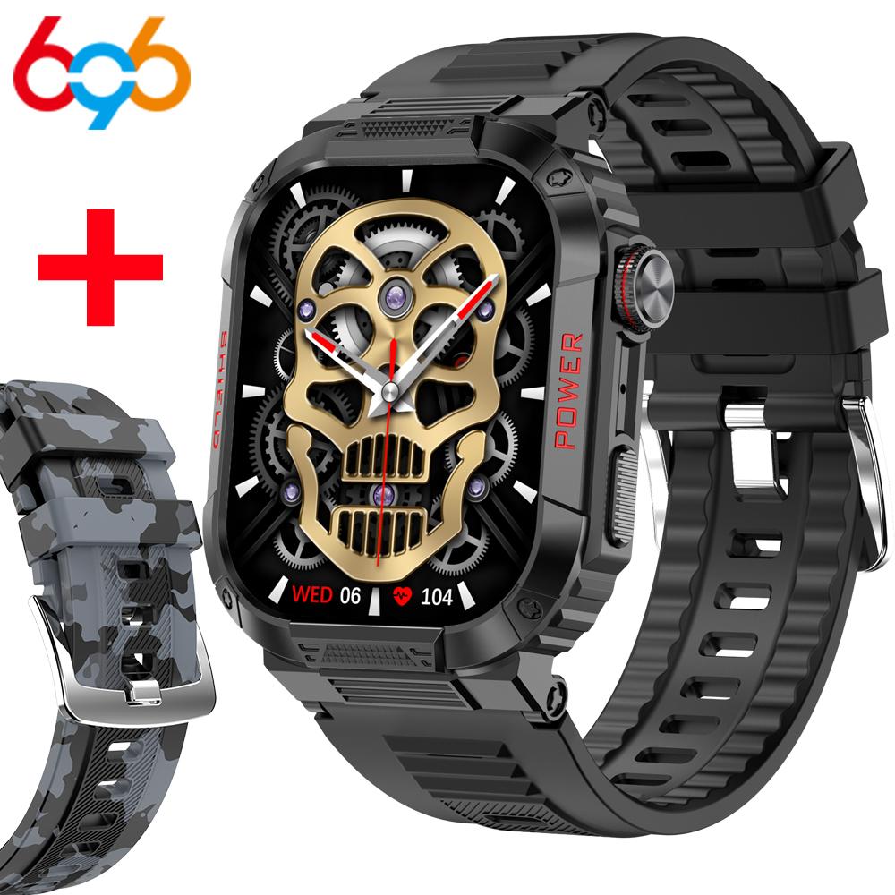 

Sports Fitness Men Outdoor Smartwatch 2.02 Blue Tooth Call Voice Assistant Heart Rate Smart Watch IP68 Waterproof Watches чёрный
