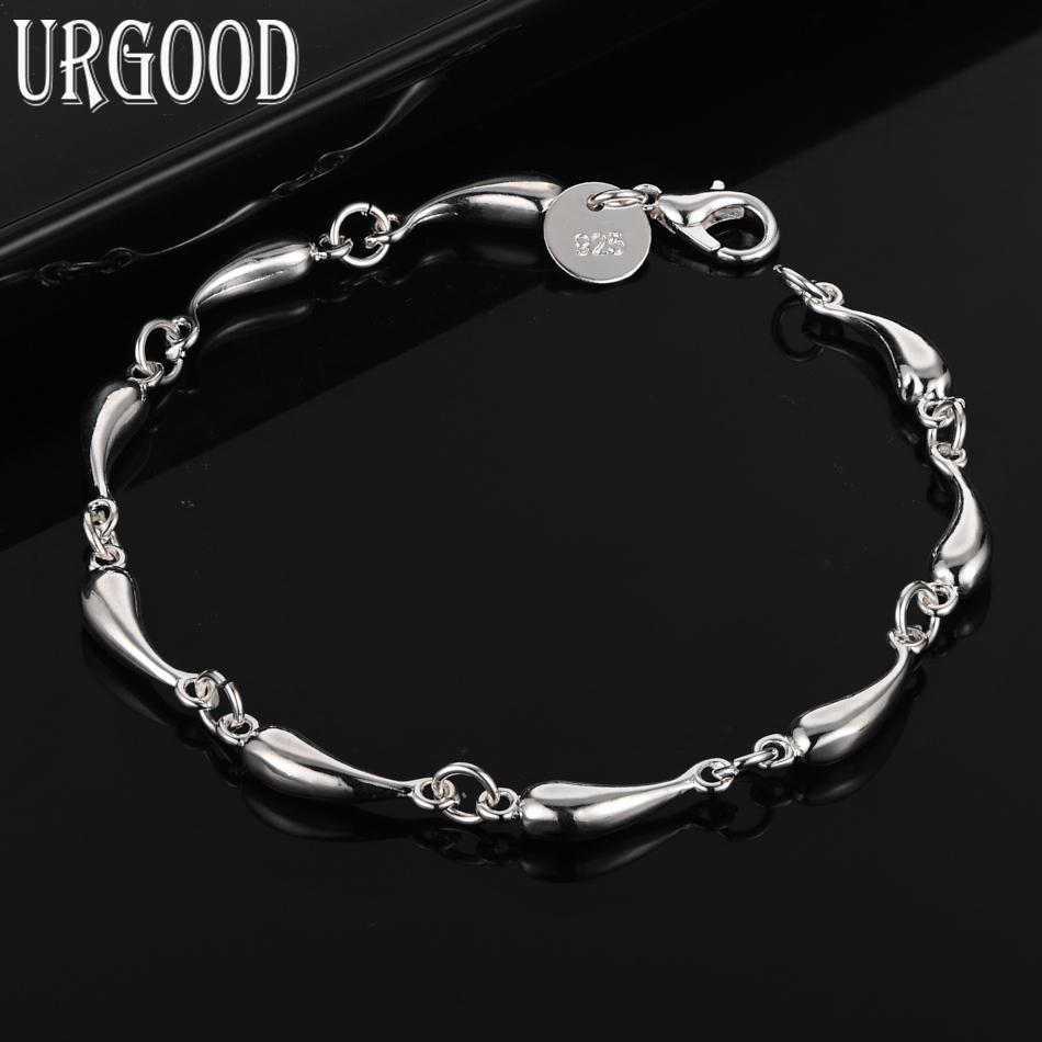 Brățară din argint 925 cu picături de apă, bijuterii de nuntă la modă