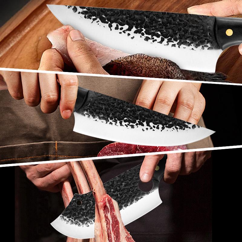 Kuchyňský vykosťovací nůž Nerezový kovaný kuchařský nůž Sekáček na maso