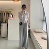 Chic Women's Ribbed Wool POLO Collar Short-Sleeve Knit Cardigan - Autumn/Winter Petite Outerwear.
