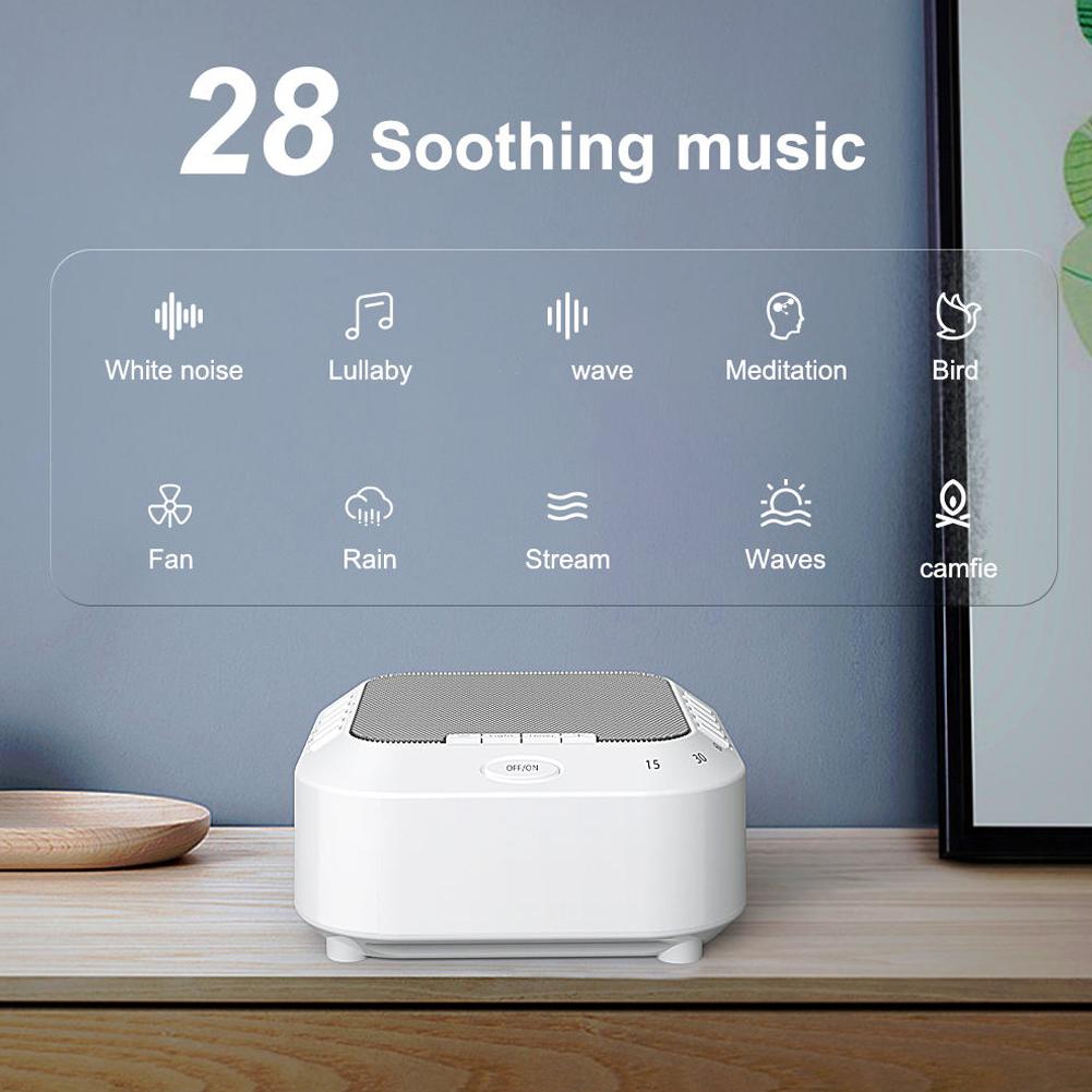 White Noise Sound Machine 28 Solfeggio Frequencies Soothing Therapy Sleep Sounds Portable Baby Sleep Machine Rechargeable S S4L5