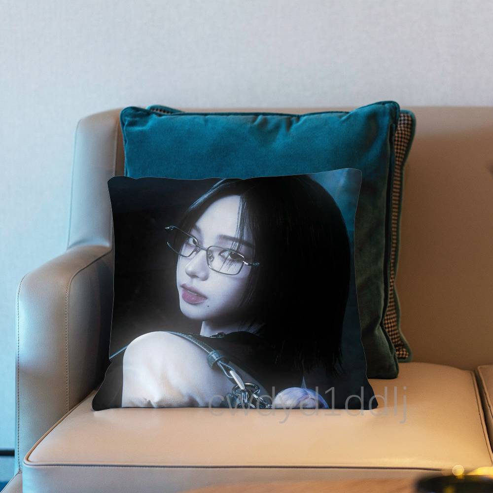 KKarina AAespaS Pillow Case Short Plush Sofa Decorative Gift Home Doublesided Printing Cushio