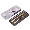 ZISIZ Portable Rainbow Stainless Steel 4-Piece Cutlery Set
