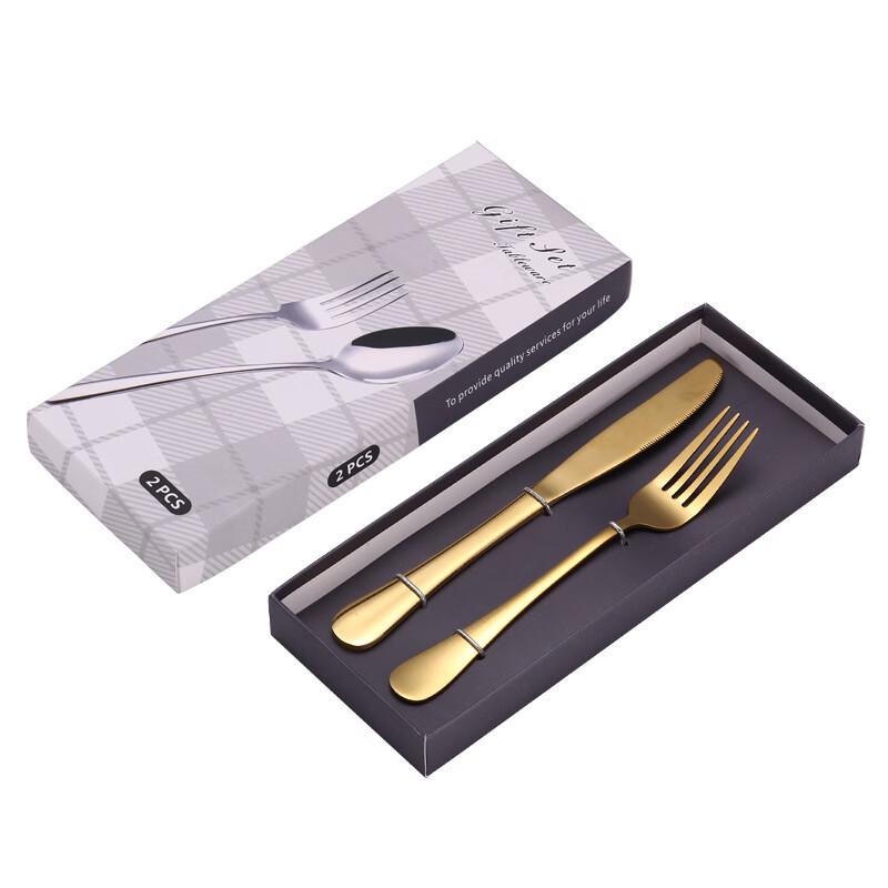 ZISIZ Portable Rainbow Stainless Steel 4-Piece Cutlery Set