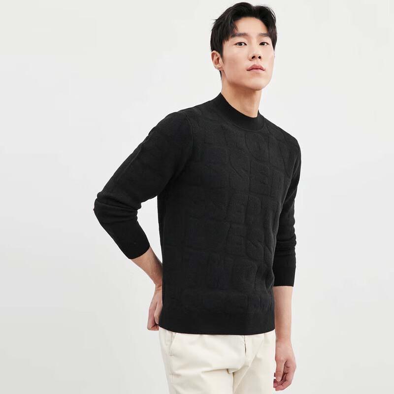 SEPTWOLVES Men's Winter Warm Wool Blend Pullover Sweater