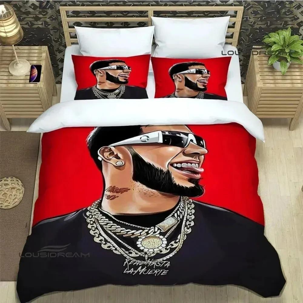 Comforter Rapper Anuel Aa Printed Bedding Sets Exquisite Bed Supplies Set Bed Comforter Set Bedding Set Luxury Birthday Gift