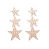 Damen Hängeohrring Quaste Stern Lang Asymmetrisch Fünfeck Vielseitige Ohrringe