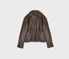 Herre High-End Retro Løs Revers Skinn Motorsykkeljakke