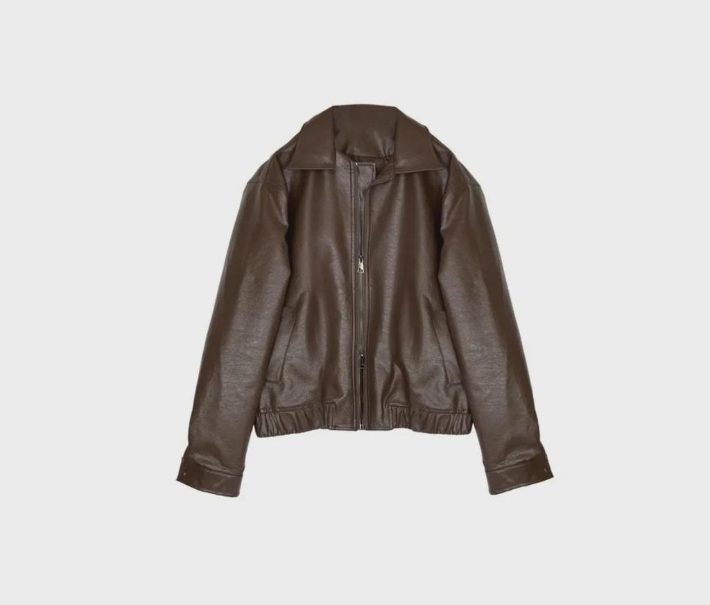 Herre High-End Retro Løs Revers Skinn Motorsykkeljakke