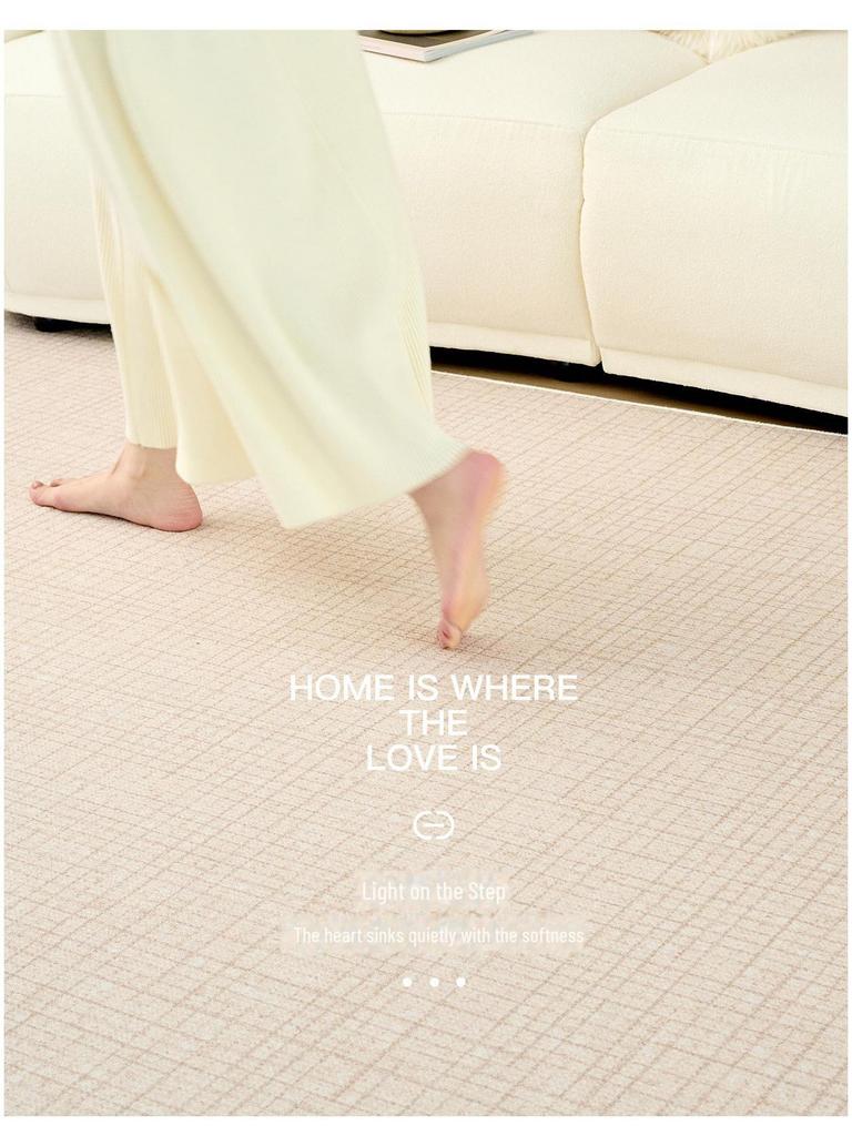 Cream 2025 French Luxury Dirt-Resistant Living Room Carpet, Wash-Free, Easy-Care, High-End Sofa & Bedroom Floor Mat