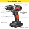 12V/24V Brushless Cordless Screwdriver Rechargeable Drill Power Tool Multi-function Electric Drill