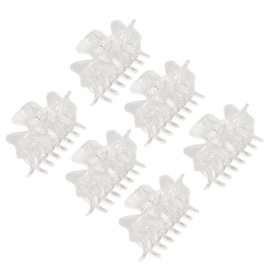 12pcs Hair Claw Clip Transparent Prevent Slip Strong Hold Elegant Plastic Hair Clamps for Women Girls