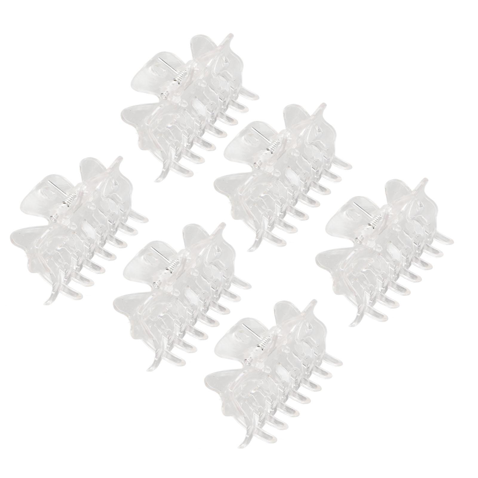 

12pcs Hair Claw Clip Transparent Prevent Slip Strong Hold Elegant Plastic Hair Clamps for Women Girls