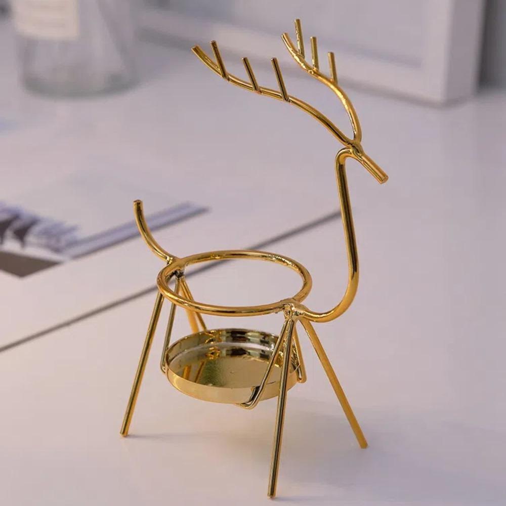 Christmas Gift Iron Candle Holders Metal Christmas Candlestick Modern Deer Candle Holder Home