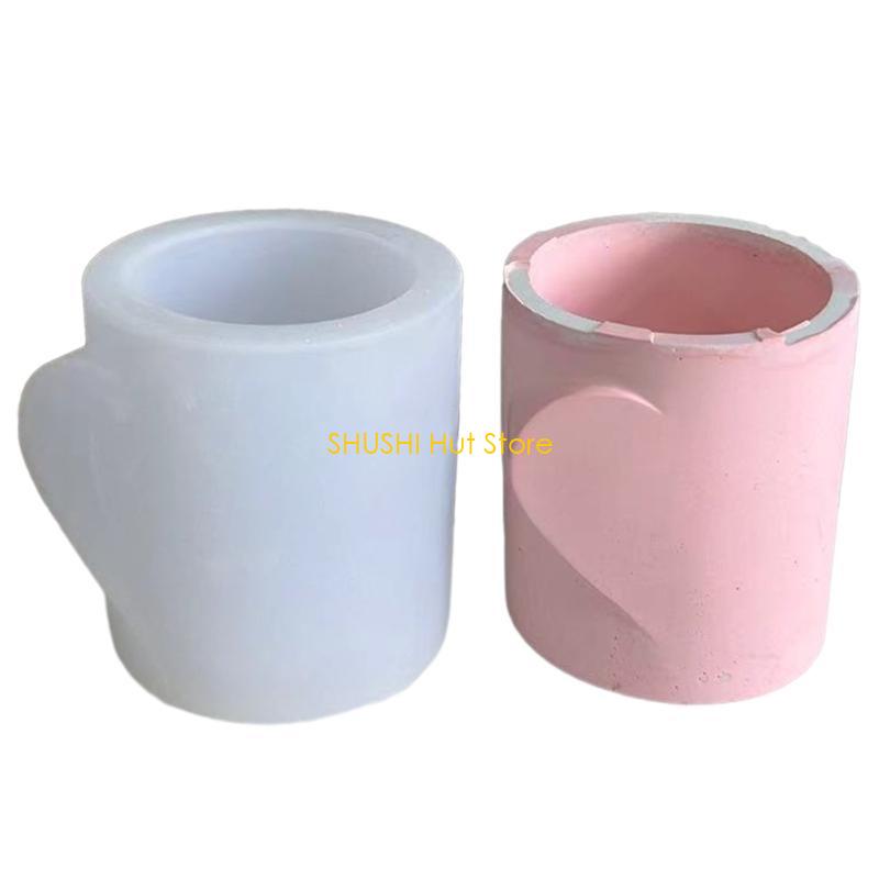Silicone Cup Mold Makeup Brush Storage Mold Resin Jar Pen Container Mold D57B