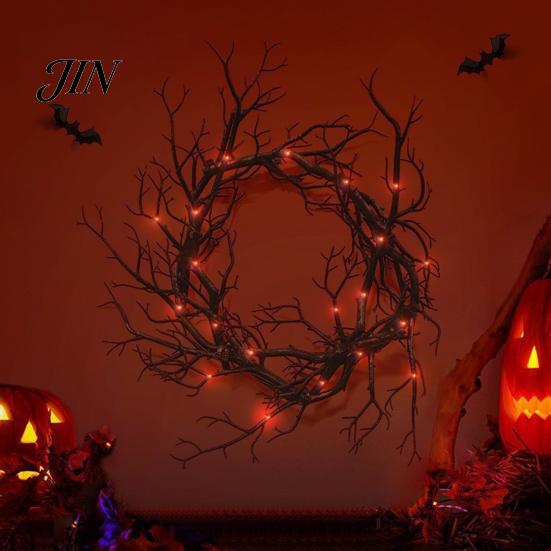 Halloween Party Decor Thorns Wreath, Realistic Spiked Branches, Horror Theme Decoration, Eerie Decoration Dead Branch Spooky for Haunted House Wreath