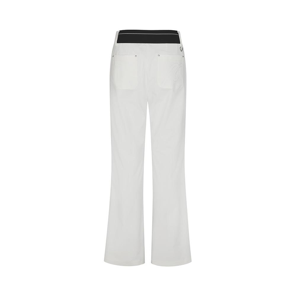 MALBON GOLF Semi-Wide Bootcut Pants White (Woman)