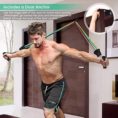 Elastic Resistance Bands Bodybuilding Set Fitness Exercise Bands Kit for Fitness Yoga Gym Training Men Women