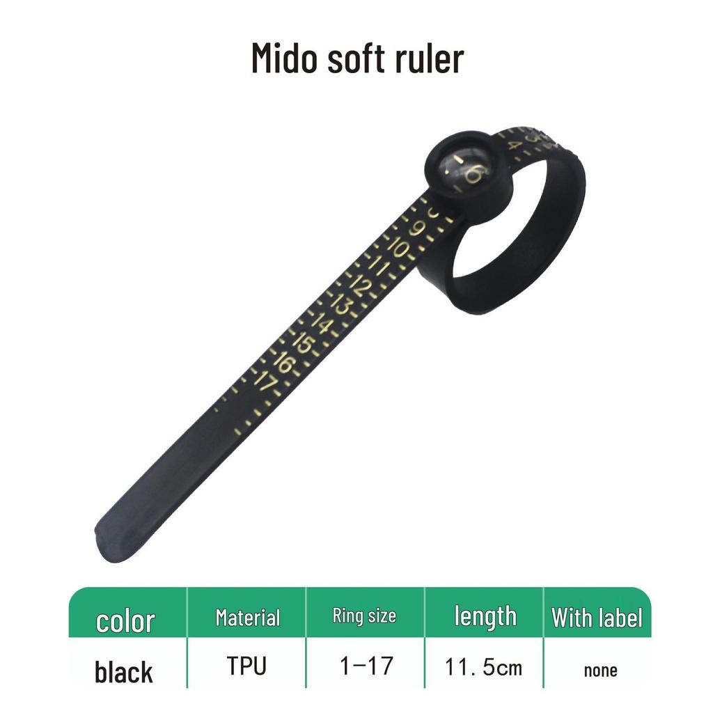 Ring Sizer: Belt-Style Tape with Magnifier for US, HK, UK, EU Measurements