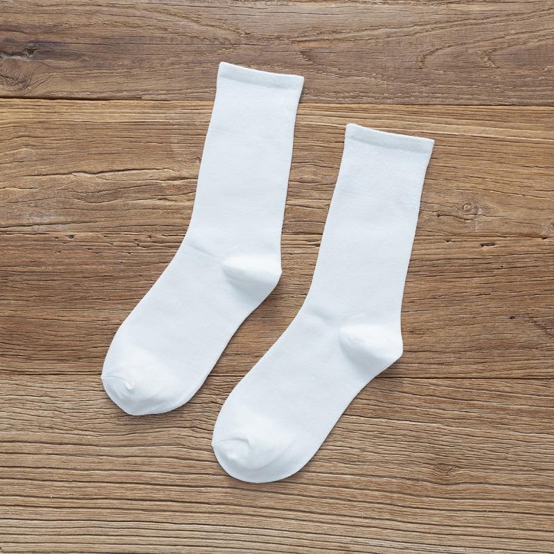 5 Pairs of Female Autumn Trend High Tube Solid Color Pile Socks