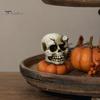 Seasonal Home Accents Spooky Halloween Figurine, Small Resin Rotating Ghost Skull Pumpkin Gravestone Figurines for Tiered Tray Statue, Collectible