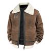 Mens Winter Fleece Jacket Warm Thick Sherpa Lined Cotton Coat Young Adults