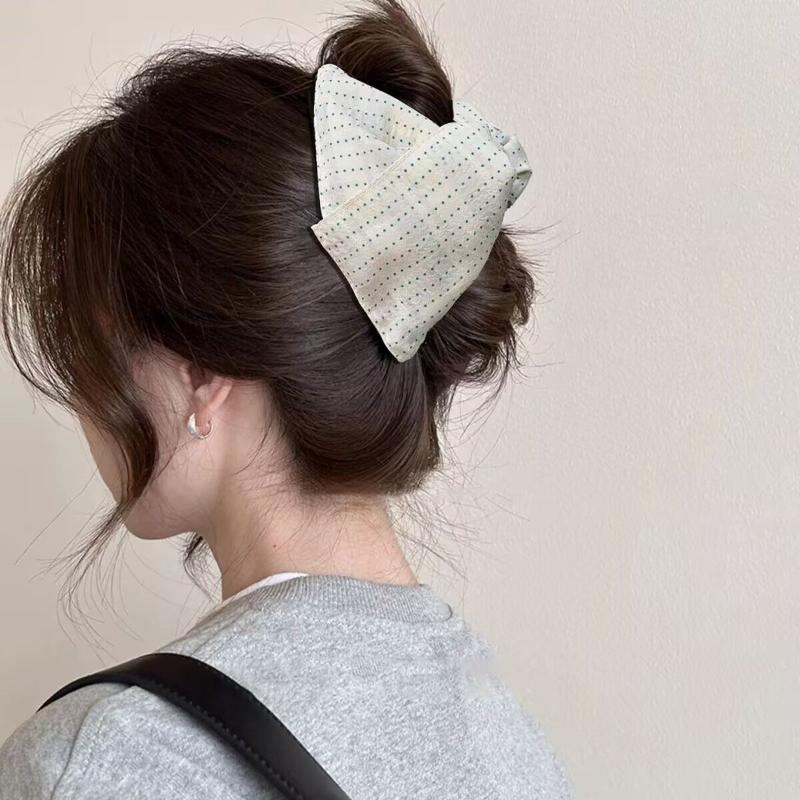 Wheat Spike Butterfly Knot Triangle Clip Women'S Graceful Audrey Hepburn Style Large Shark Clip Hairpin