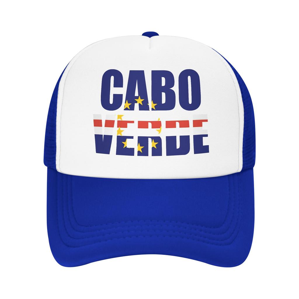 Cabo Verde Flag Mesh Sun Hats Unisex Women Print Trucker Hat Spring Street Style Outdoor Sports Adjustable Snapback Cap