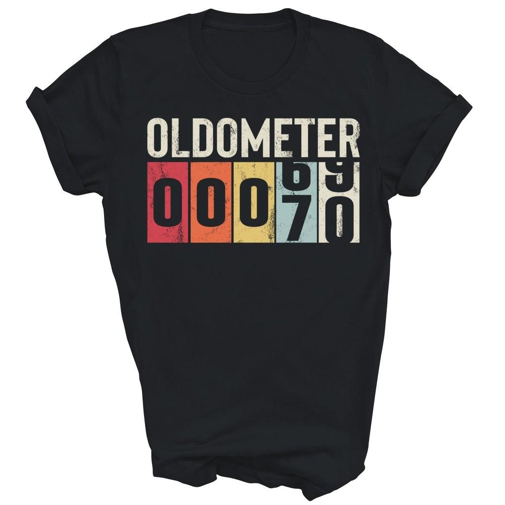 

Funny 70 Years Old Oldometer 70th Birthday Unisex Shirt Gift 4XL