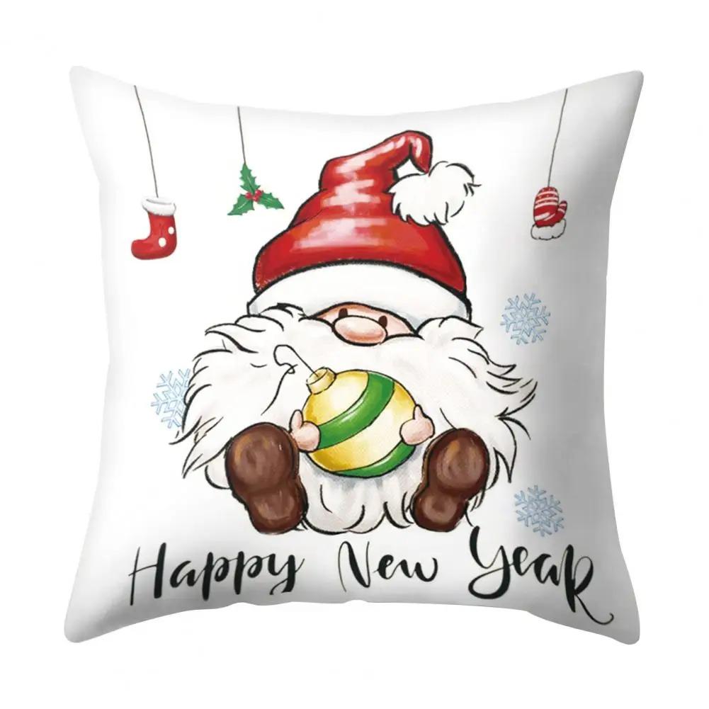 

Наволочки с рождественской тематикой Аксессуары для автомобиля Офис Санта-Клаус Гостиная Диван Домашние наволочки 40x40cm