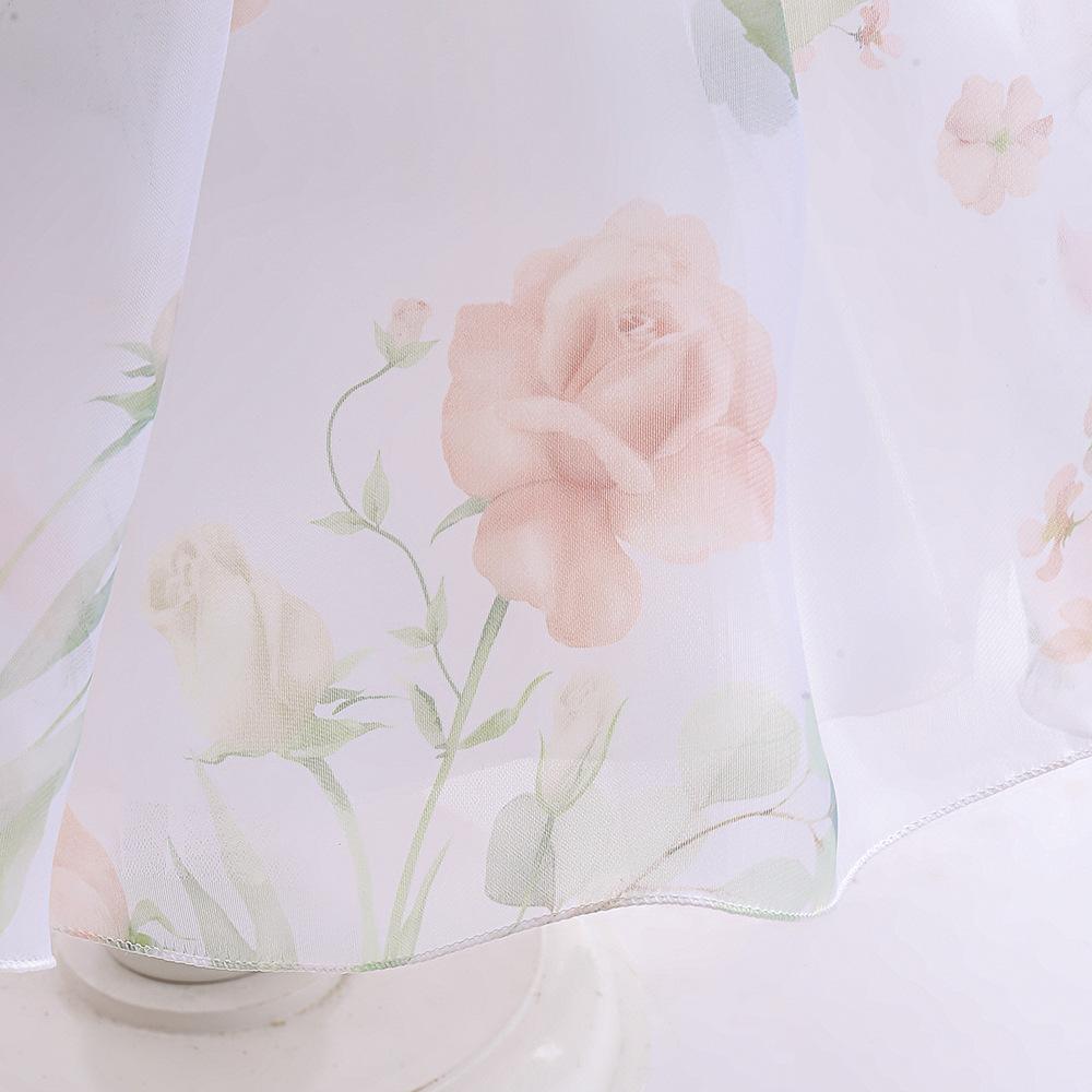 Girls' Dress  Puff Sleeve Princess Dress Children's Floral Dress Mesh Fluffy Dress