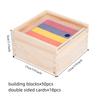 Wooden Material Cube Block Toy Portable Brain Development Toy Educational Toy  Educational Use