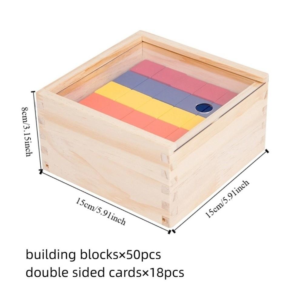 Wooden Material Cube Block Toy Portable Brain Development Toy Educational Toy  Educational Use