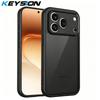 KEYSION Matte transluzente schwarze Handyhülle für HONOR 600 Pro 5G Weiches Silikon+PC Anti-Rutsch Stoßfeste Abdeckung für Huawei Honor 600