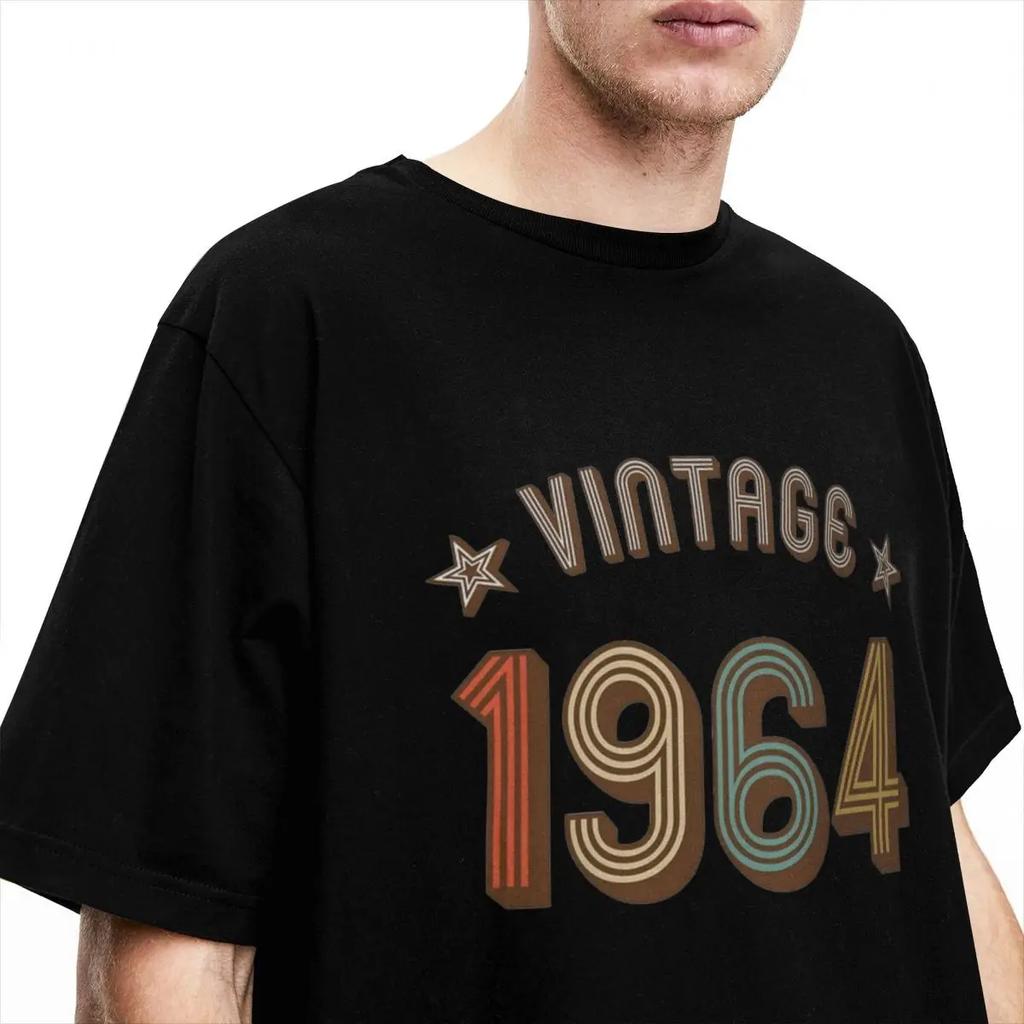 Camisetas Vintage de 60 Cumpleaños de 1964 Hombres Mujeres Algodón Gente Increíble 60 Años Regalos Camiseta Manga Corta Idea de Regalo