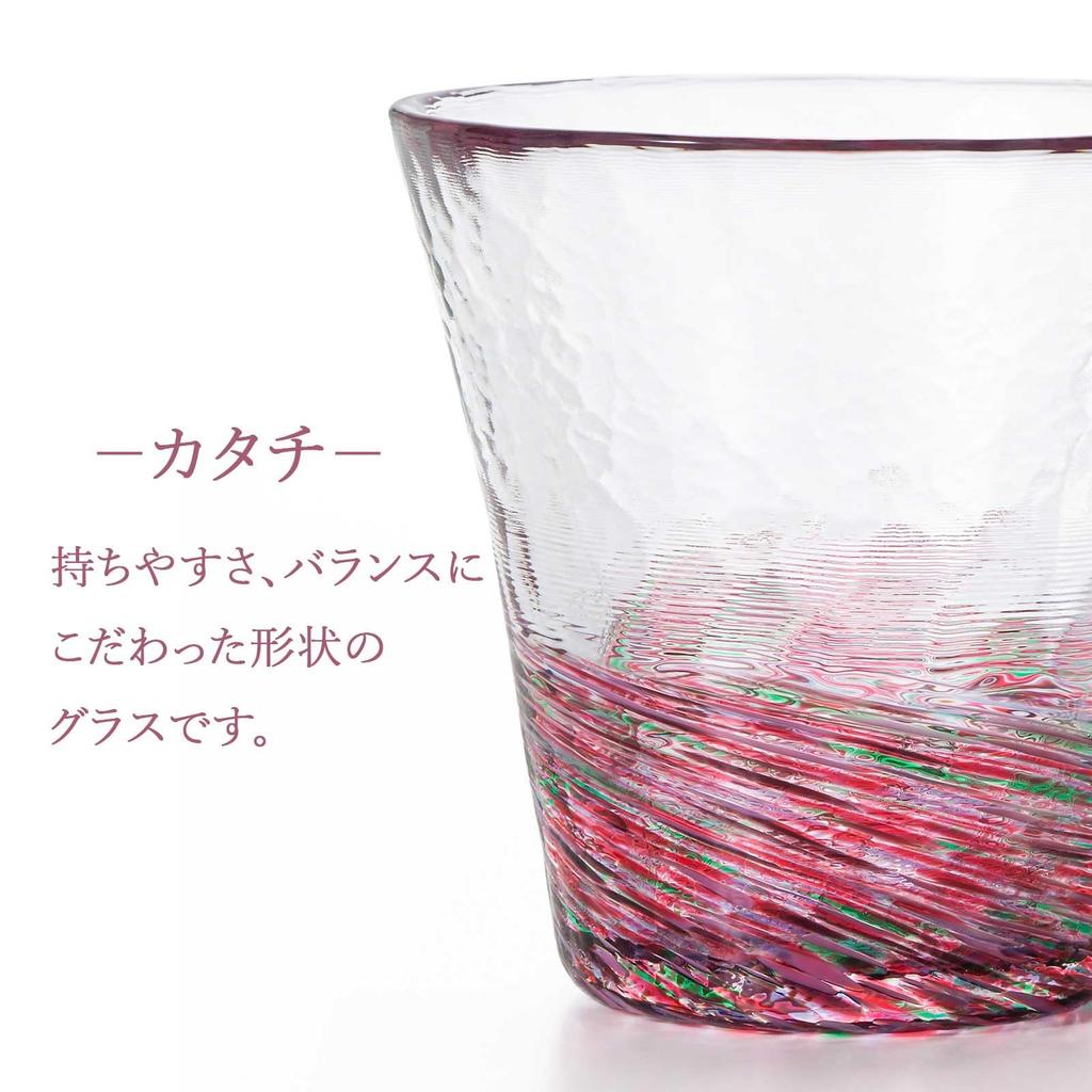 Aderia Glasware Sechs Farben Blume Geschenk Hergestellt in Tohoku Mutsu Naturmotiv Geblasene Traditionelle Glaskunst Geburtstag Hochzeit Paar Geschenk (ADERIA) [Tsugaru