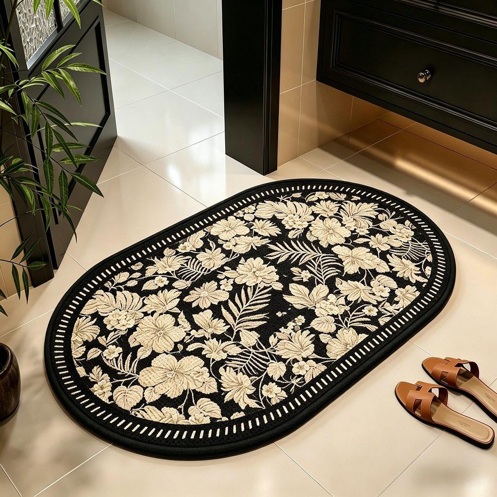 Linen Non-slip Quick-dry Absorbent Bathroom Mat