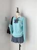 Japanese JK V-Neck Embroidered Sweater - Versatile, Long-Sleeve, College Style for Spring & Autumn
