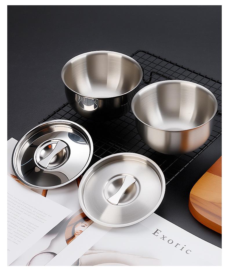 304 Stainless Steel Steamed Egg Bowl with Lid for Babies - Steamer, Stew Pot, and Soup Use