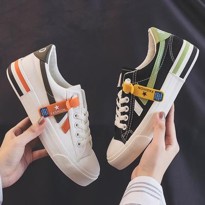 Little White Shoes Women's Spring and Autumn Low-top Canvas Shoes Spring New Student Versatile Rubber Plate Shoes