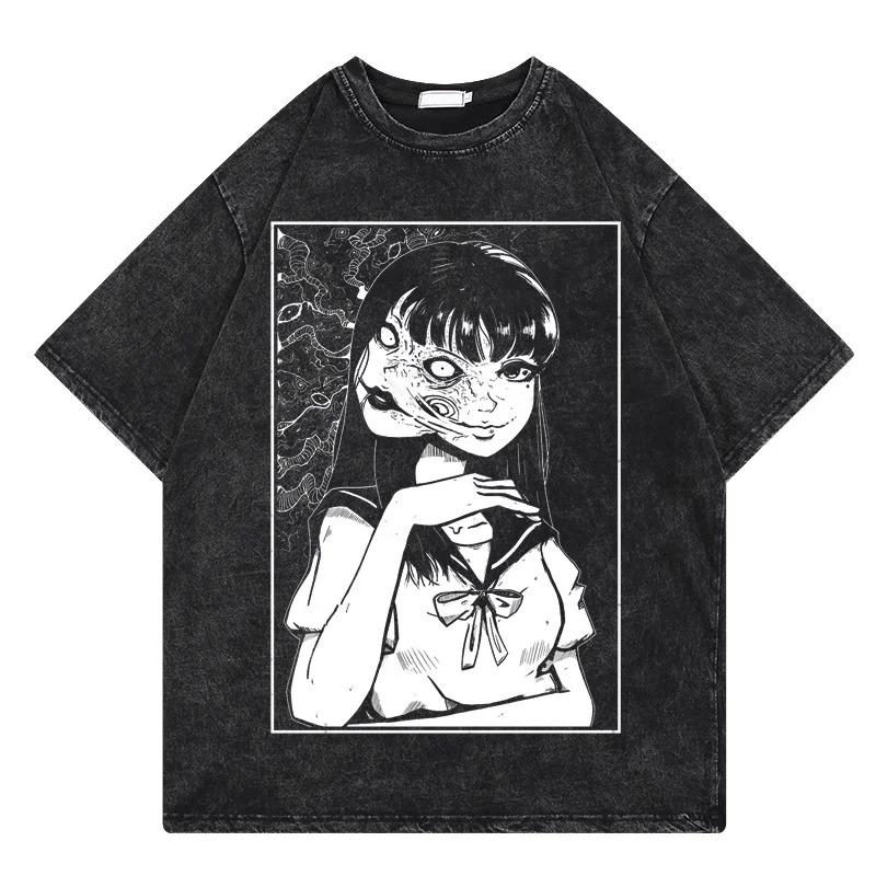 American Street Retro Washed T-Shirt - Loose Oversized Fit 2026 Tee for Men Women Vintage Casual Streetwear Y2K