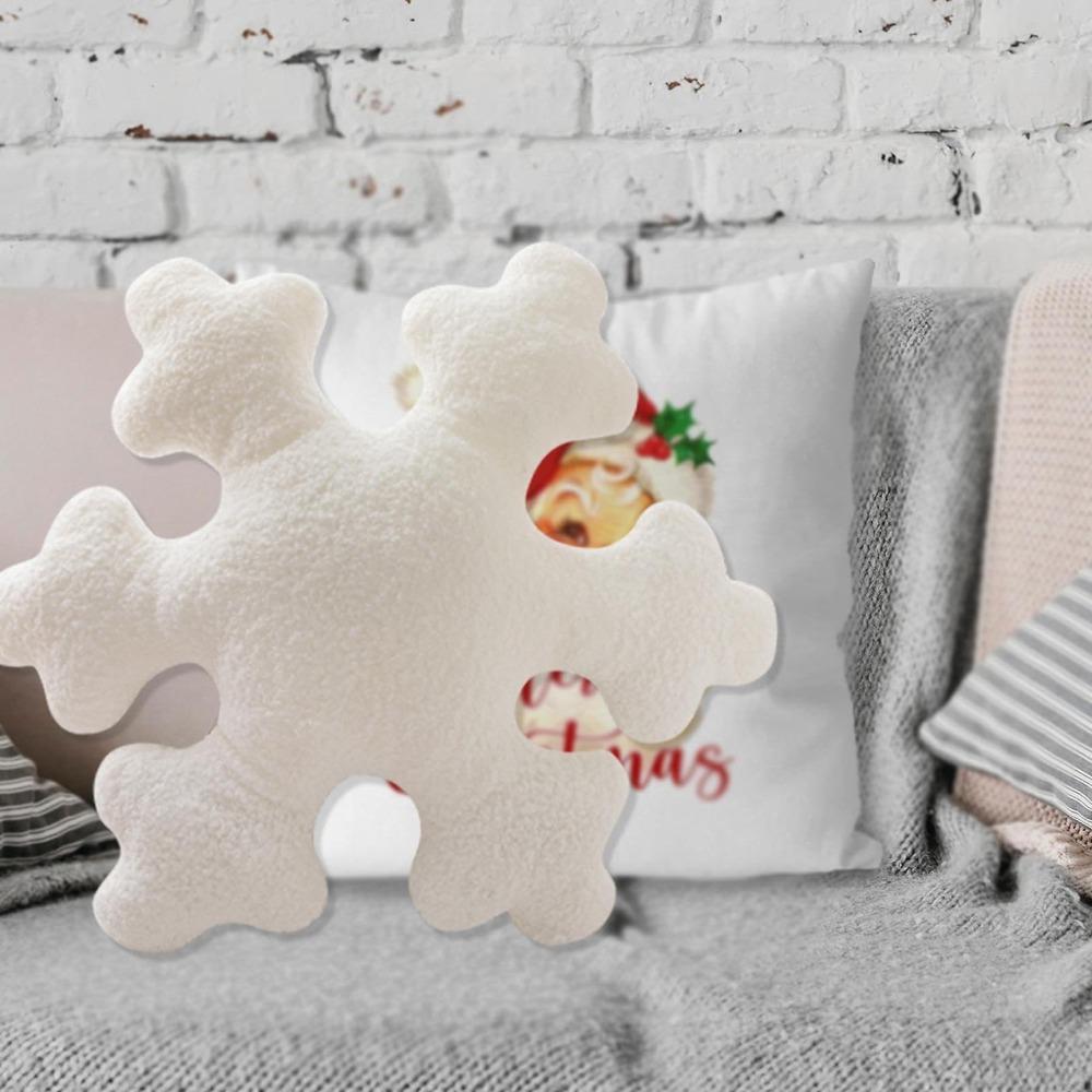 PP Cotton Christmas Snowflake Throw Pillow Soft Snowflake Pillows Living Room