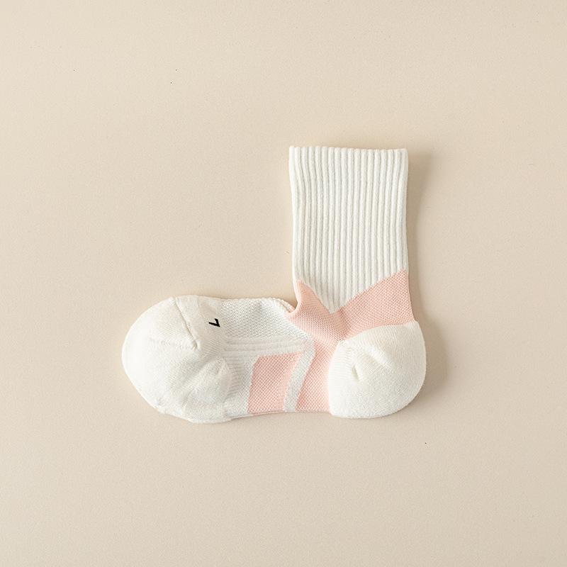 

Socks, Women s Style, Midsole, Towel Bottom, Badminton Socks, Sweat Absorbing and Breathable, Running Sports Socks Size 35-39 білий