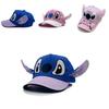 Czapka baseballowa Stitch dla dzieci z haftowanymi uszami dla ochrony przed słońcem i oddychalności