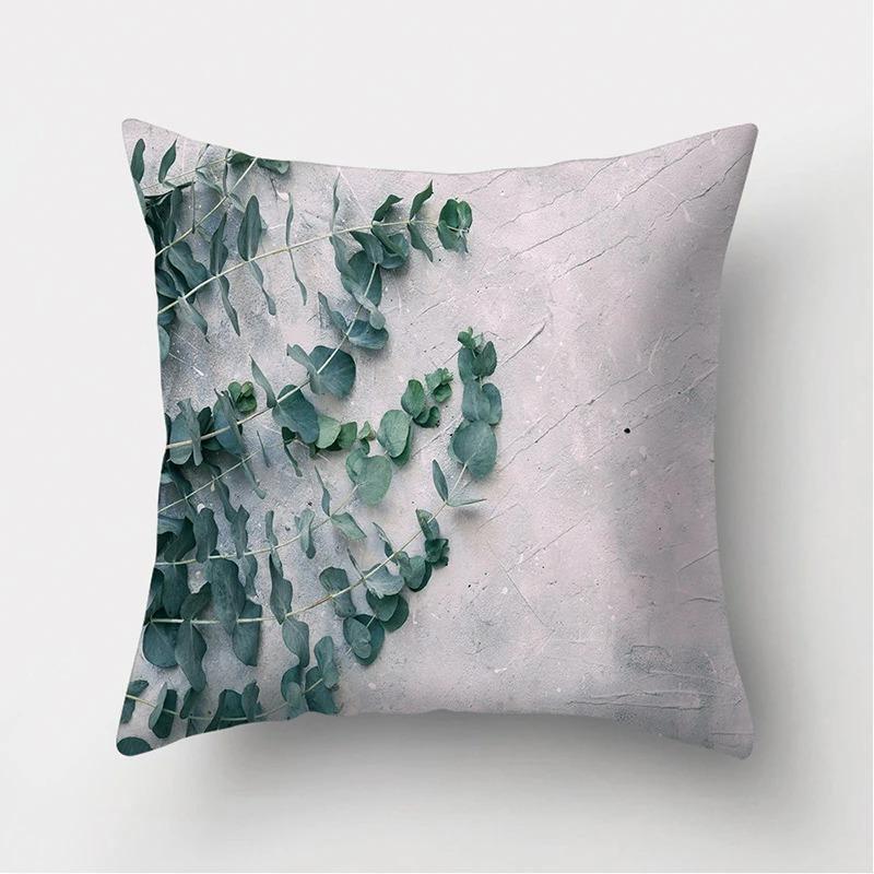 Pink Rose Pattern Pillowcase Office Living Room Home Pillowcase Car Ornaments