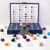 24Pcs Polished Gravel Mineral Rock Stone Collections 24 Boxes 24 Days Countdown Toys  Women